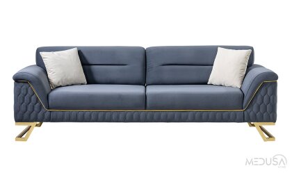 Medusa Home Mobilya - Artoo Füme Üçlü Koltuk