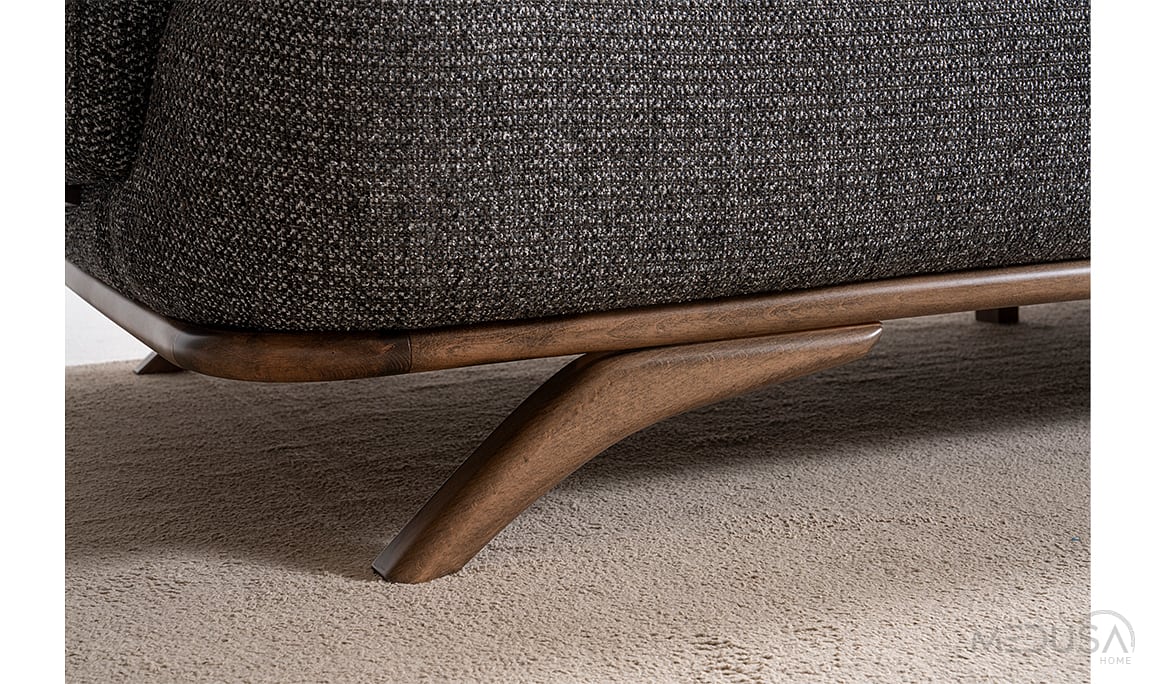 Medusa Home Mobilya - Aruna Antrasit Üçlü Koltuk