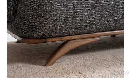 Medusa Home Mobilya - Aruna Antrasit Üçlü Koltuk