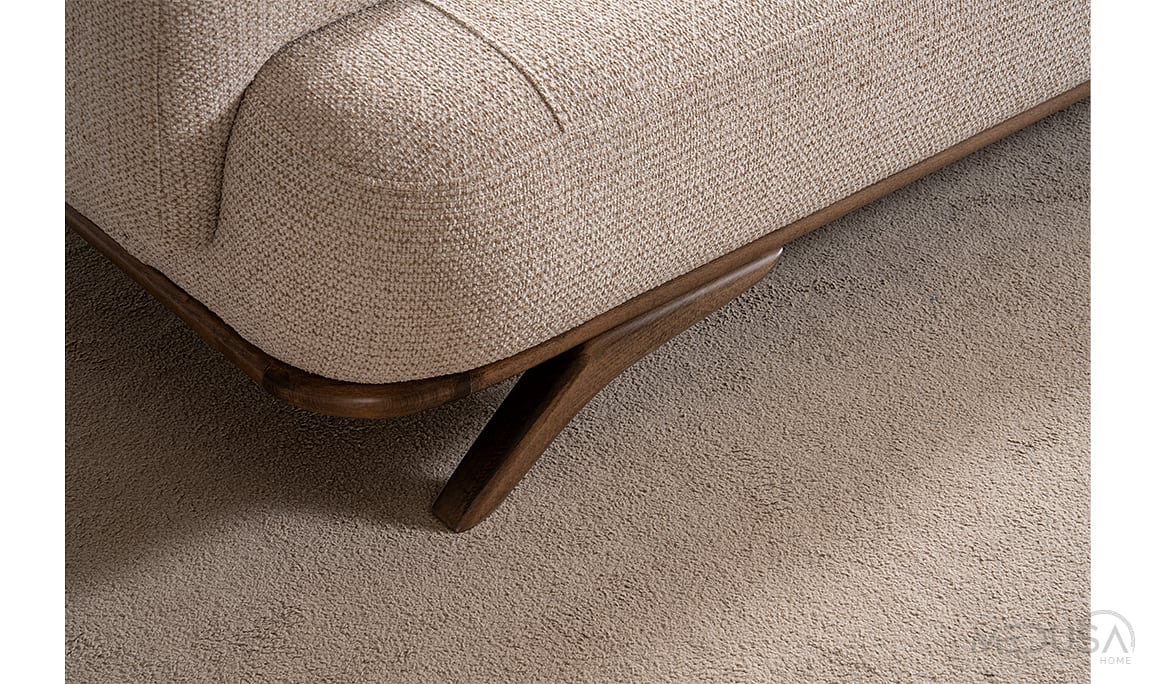 Medusa Home Mobilya - Aruna Krem Üçlü Koltuk