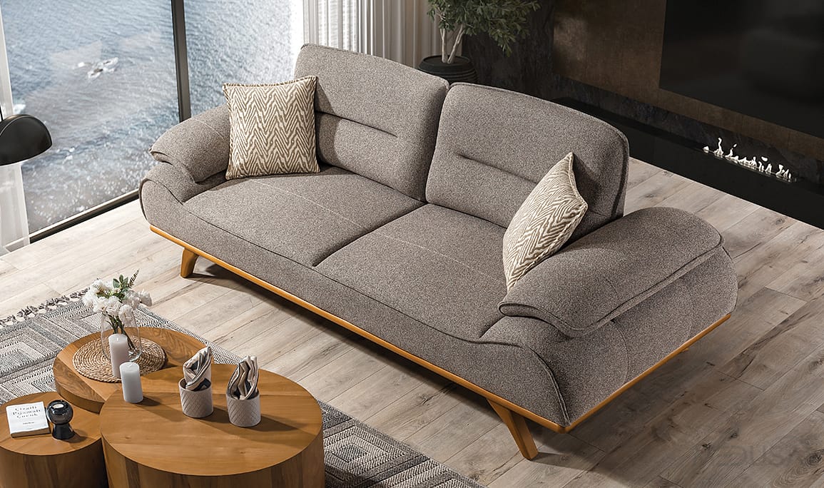 Medusa Home Mobilya - Arvos Antrasit Üçlü Koltuk