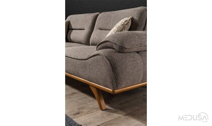 Medusa Home Mobilya - Arvos Antrasit Üçlü Koltuk