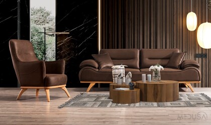 Medusa Home Mobilya - Arvos Nubuk Koltuk Takımı
