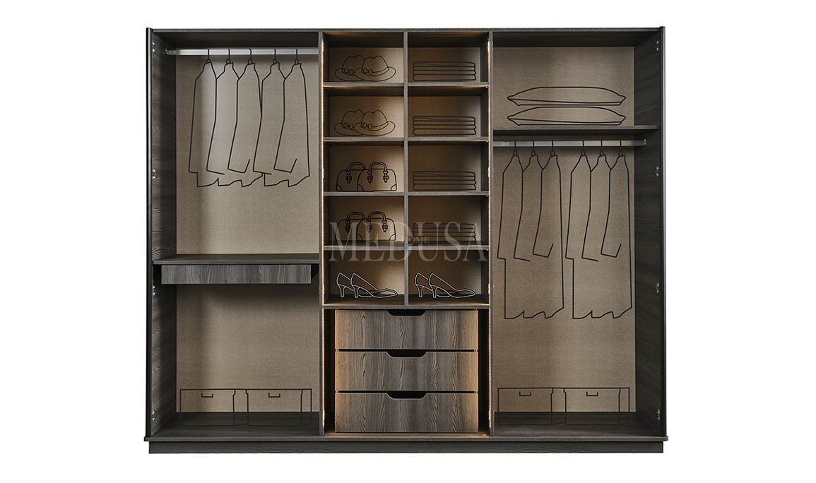Medusa Home Mobilya - Asel Antrasit Gardırop