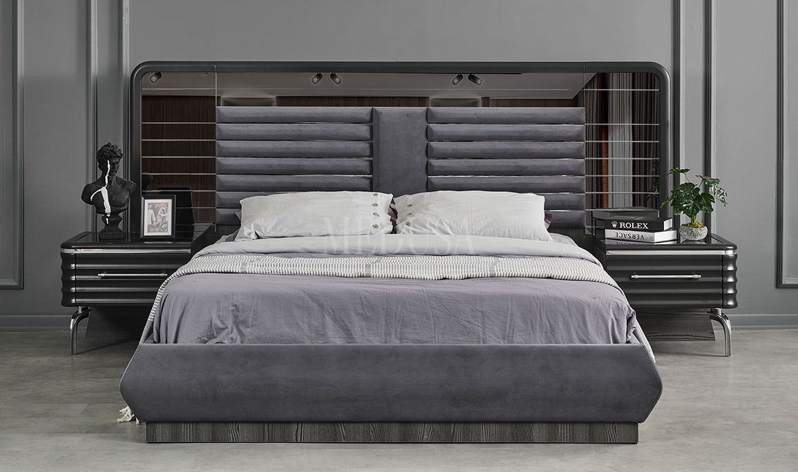 Medusa Home Mobilya - Asel Antrasit Karyola