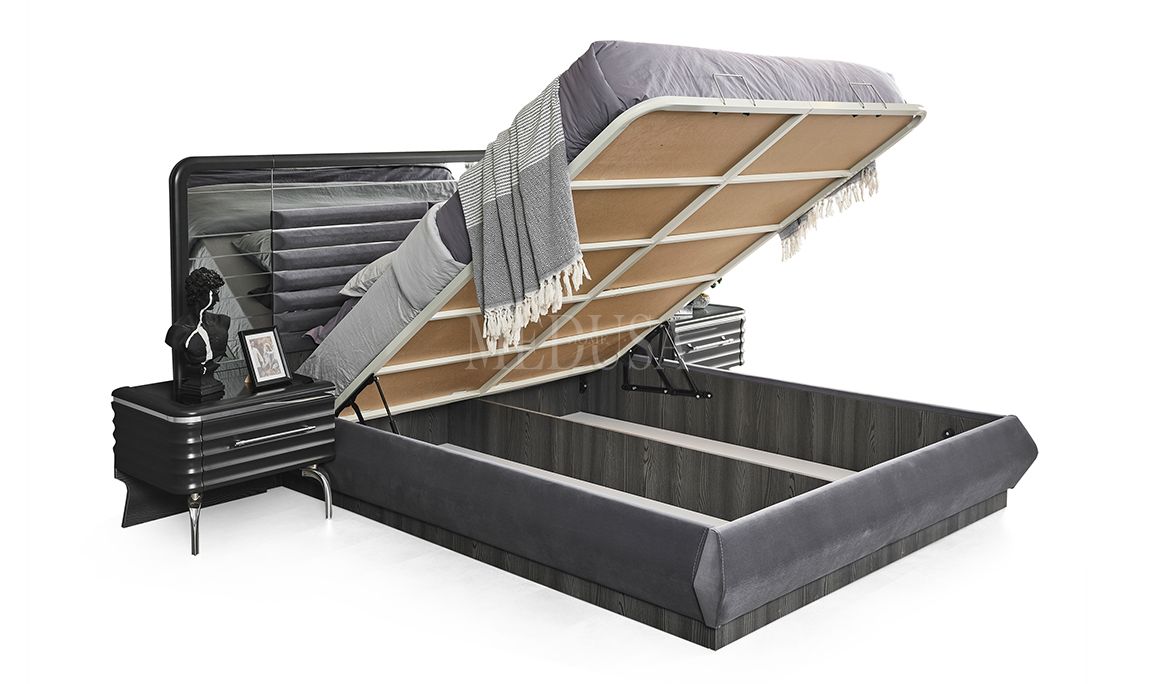 Medusa Home Mobilya - Asel Antrasit Karyola