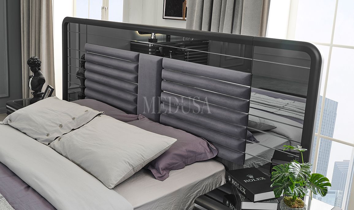 Medusa Home Mobilya - Asel Antrasit Karyola