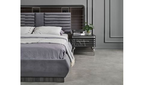 Medusa Home Mobilya - Asel Antrasit Karyola