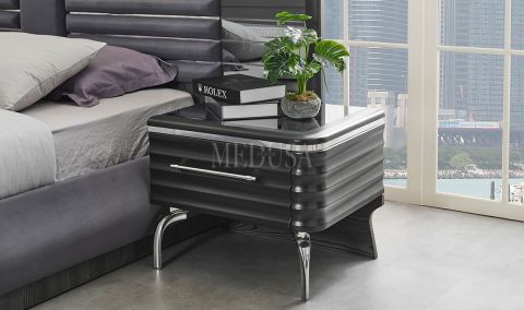 Medusa Home Mobilya - Asel Antrasit Karyola