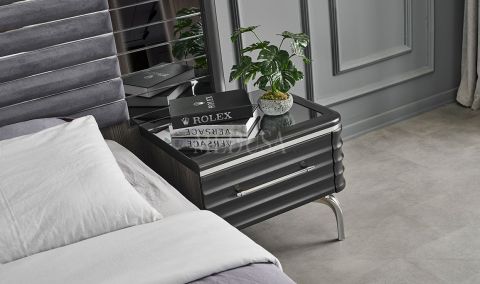 Medusa Home Mobilya - Asel Antrasit Karyola