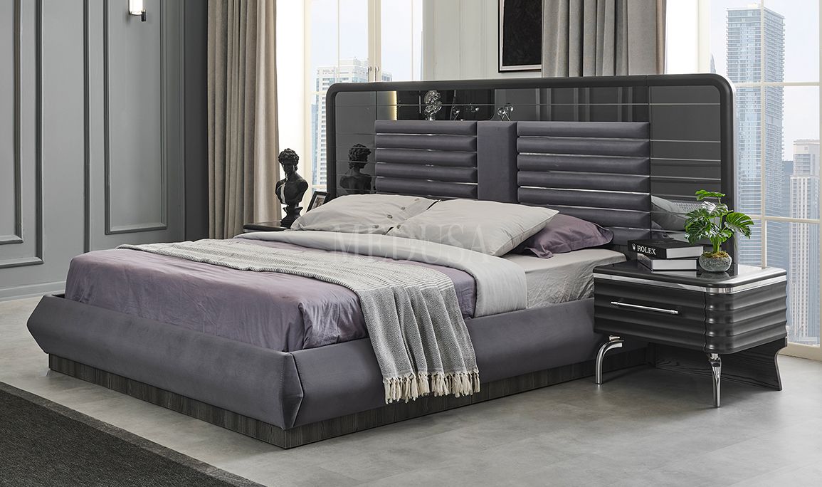 Medusa Home Mobilya - Asel Antrasit Yatak Odası
