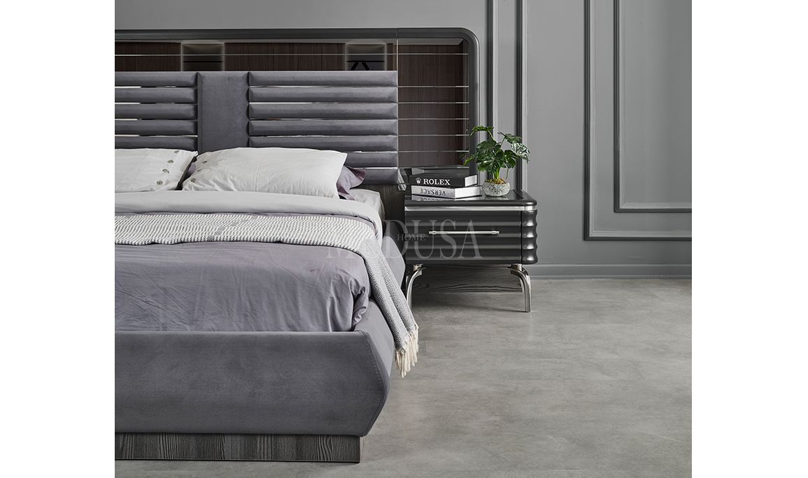 Medusa Home Mobilya - Asel Antrasit Yatak Odası