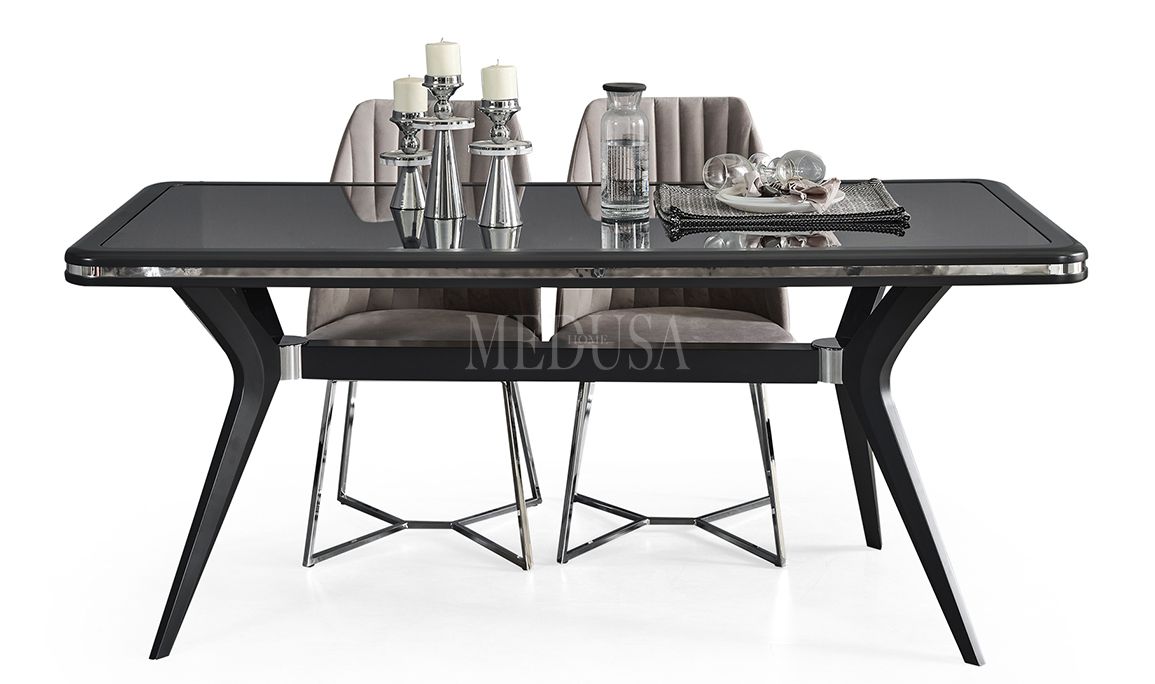Medusa Home Mobilya - Asel Antrasit Yemek Odası