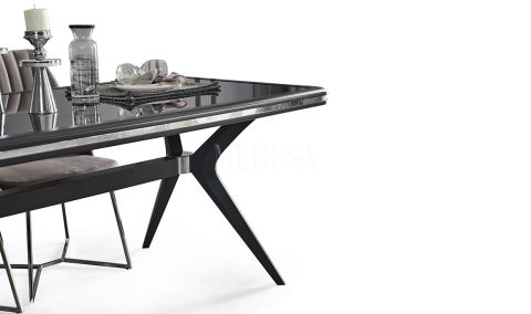 Medusa Home Mobilya - Asel Antrasit Yemek Odası