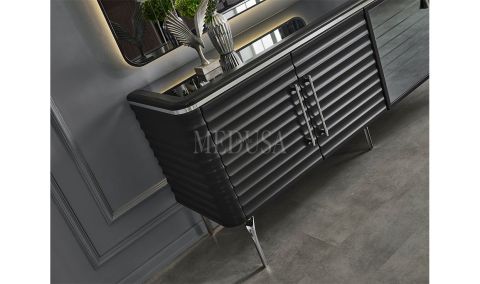 Medusa Home Mobilya - Asel Antrasit Yemek Odası