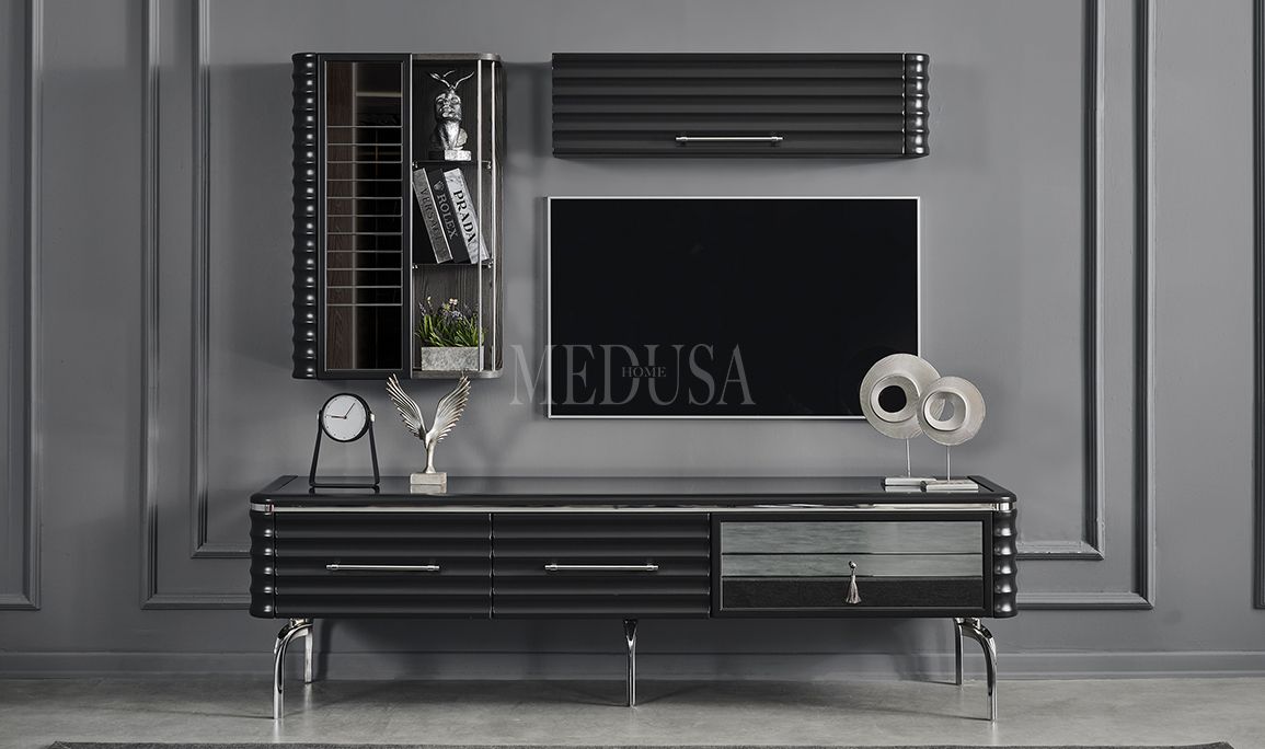 Medusa Home Mobilya - Asel Antrasit Yemek Odası