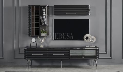 Medusa Home Mobilya - Asel Antrasit Yemek Odası