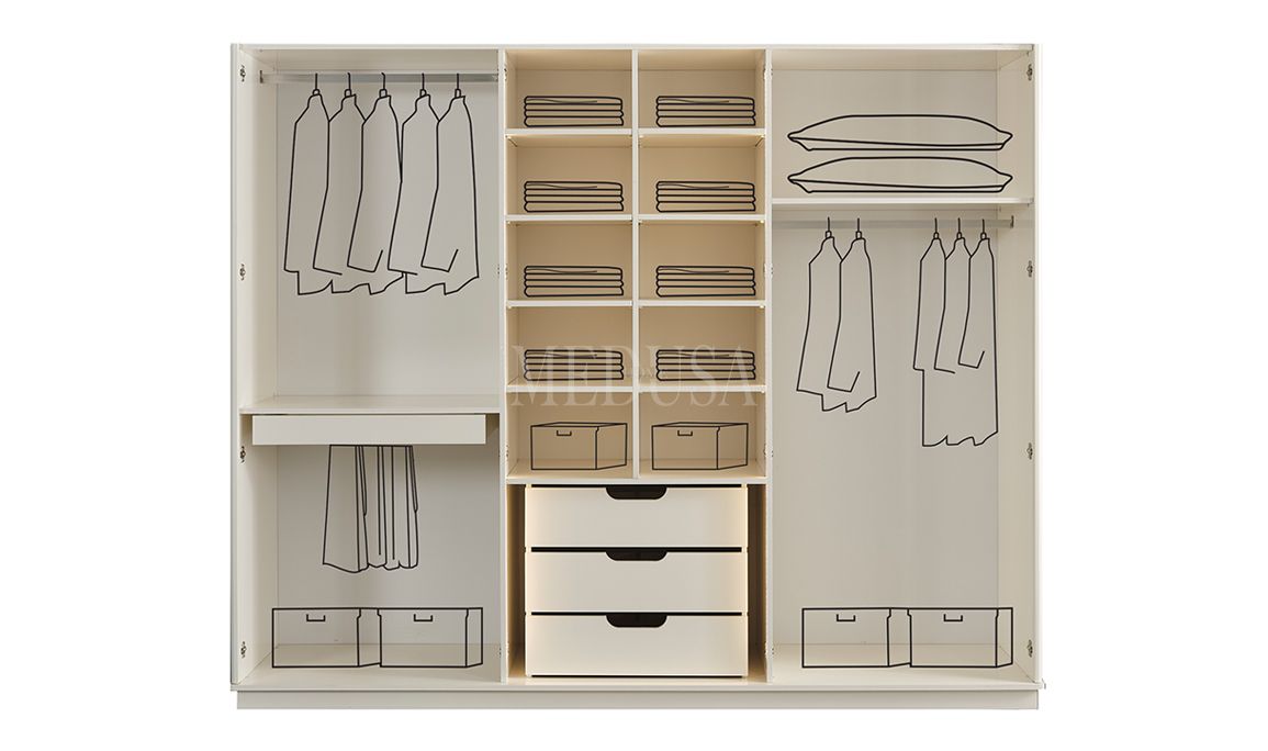 Medusa Home Mobilya - Asel Beyaz Gardırop