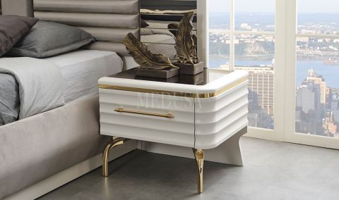 Medusa Home - Asel Beyaz Komodin Medusa Home - Asel Beyaz Komodin