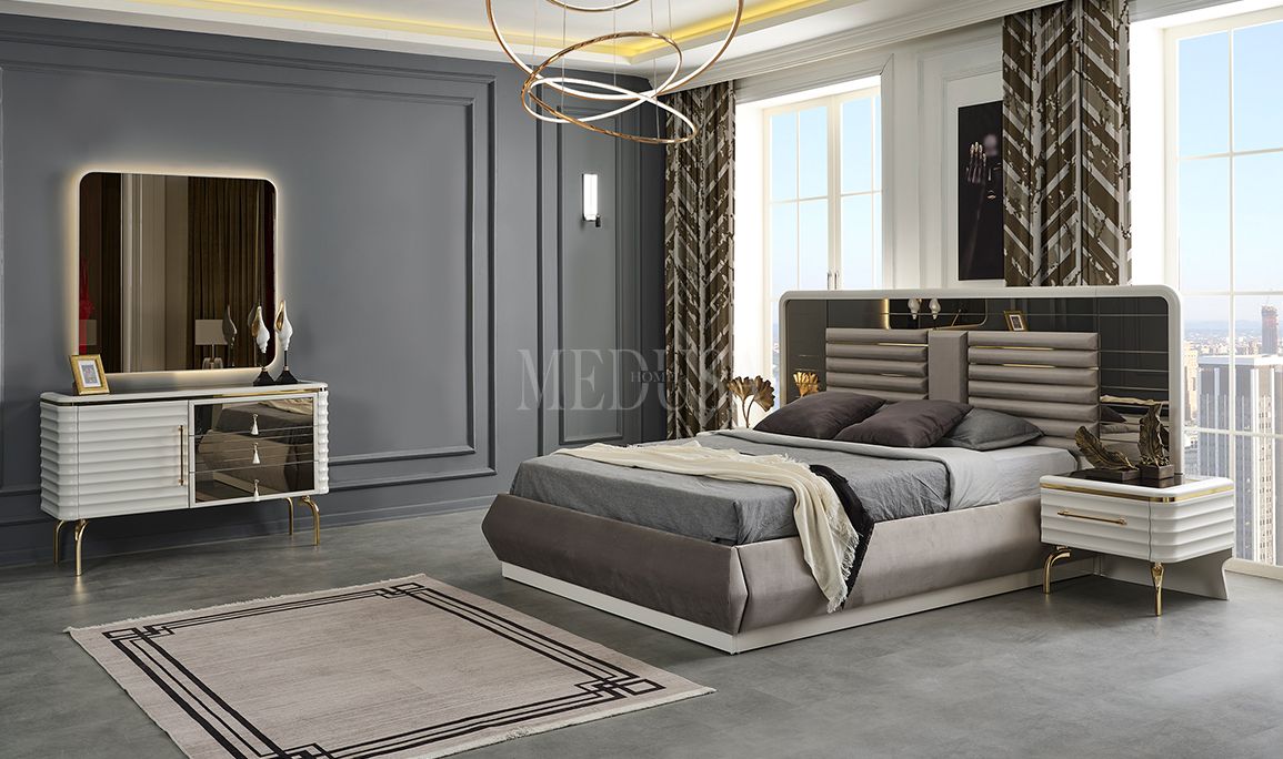 Medusa Home Mobilya - Asel Beyaz Yatak Odası