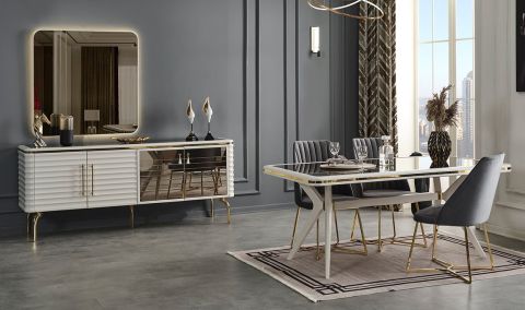 Medusa Home - Asel Beyaz Yemek Odası Medusa Home - Asel Beyaz Yemek Odası