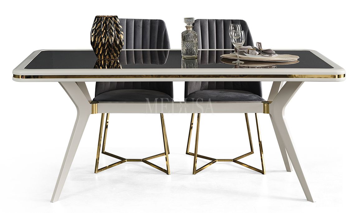 Medusa Home Mobilya - Asel Beyaz Yemek Odası