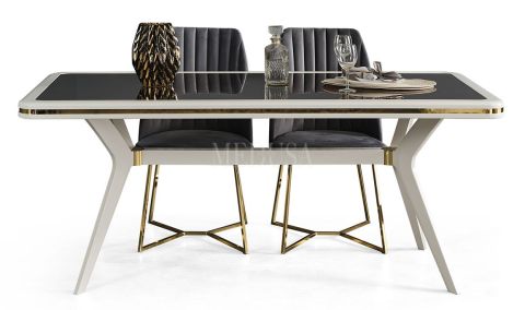 Medusa Home Mobilya - Asel Beyaz Yemek Odası