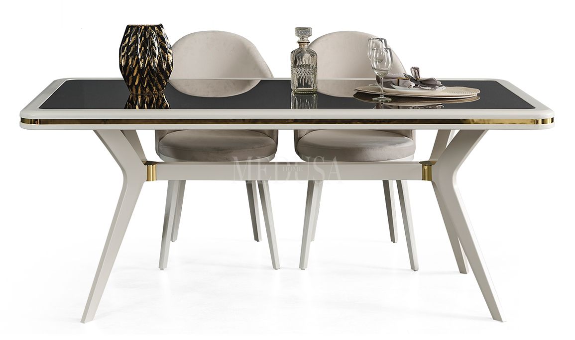 Medusa Home Mobilya - Asel Beyaz Yemek Odası