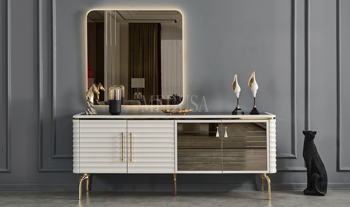 Medusa Home Mobilya - Asel Beyaz Yemek Odası