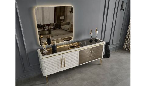 Medusa Home Mobilya - Asel Beyaz Yemek Odası