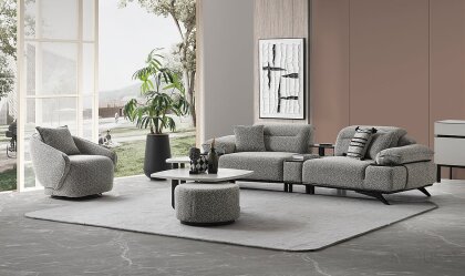 Medusa Home Mobilya - Ashley Ara Sehpalı Üçlü Koltuk