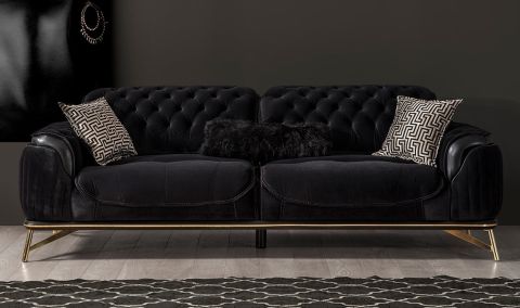 Medusa Home Mobilya - Asos Üçlü Koltuk Black - Üçlü Koltuk Medusa Home Mobilya - Asos Üçlü Koltuk Black - Üçlü Koltuk
