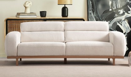Medusa Home Mobilya - Aspen Üçlü Koltuk Ekru