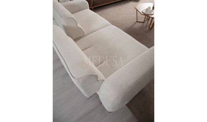 Medusa Home Mobilya - Aspen Üçlü Koltuk Ekru