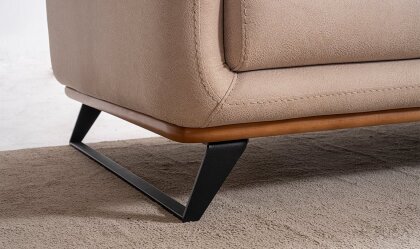 Medusa Home Mobilya - Aspendos Krem Üçlü Koltuk