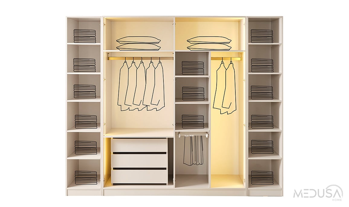 Medusa Home Mobilya - Aspera Ceviz Gardırop