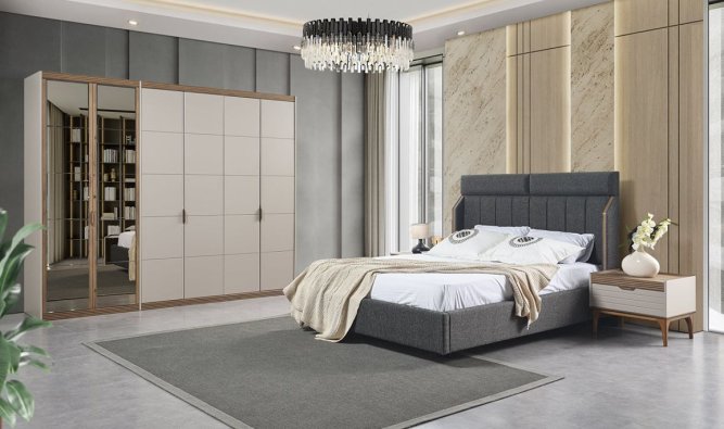 Assos 6 Kapılı Yatak Odası (Aynalı)
