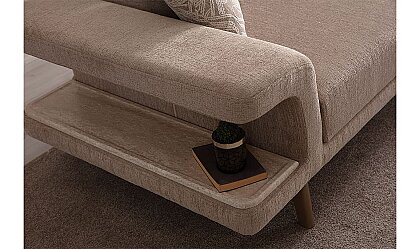 Medusa Home Mobilya - Astrid Kahve Üçlü Koltuk