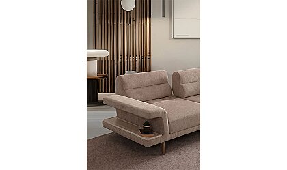 Medusa Home Mobilya - Astrid Kahve Üçlü Koltuk