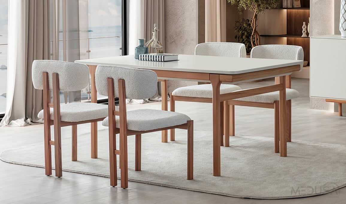 Medusa Home Mobilya - Aura Natural Yemek Masası