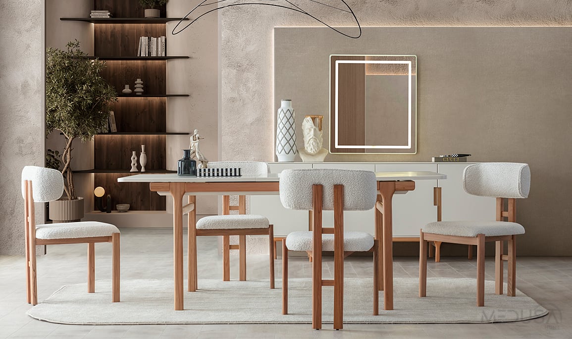 Medusa Home Mobilya - Aura Natural Yemek Odası