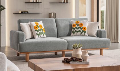 Medusa Home Mobilya - Aurea Bohem Turkuaz Üçlü Koltuk