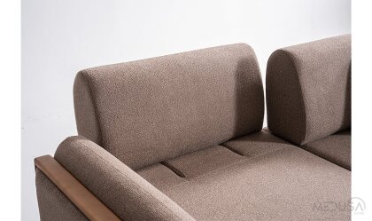 Medusa Home Mobilya - Aurora Kahve Üçlü Koltuk