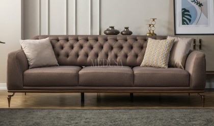 Medusa Home - Avensis Kahve Üçlü Koltuk Medusa Home - Avensis Kahve Üçlü Koltuk