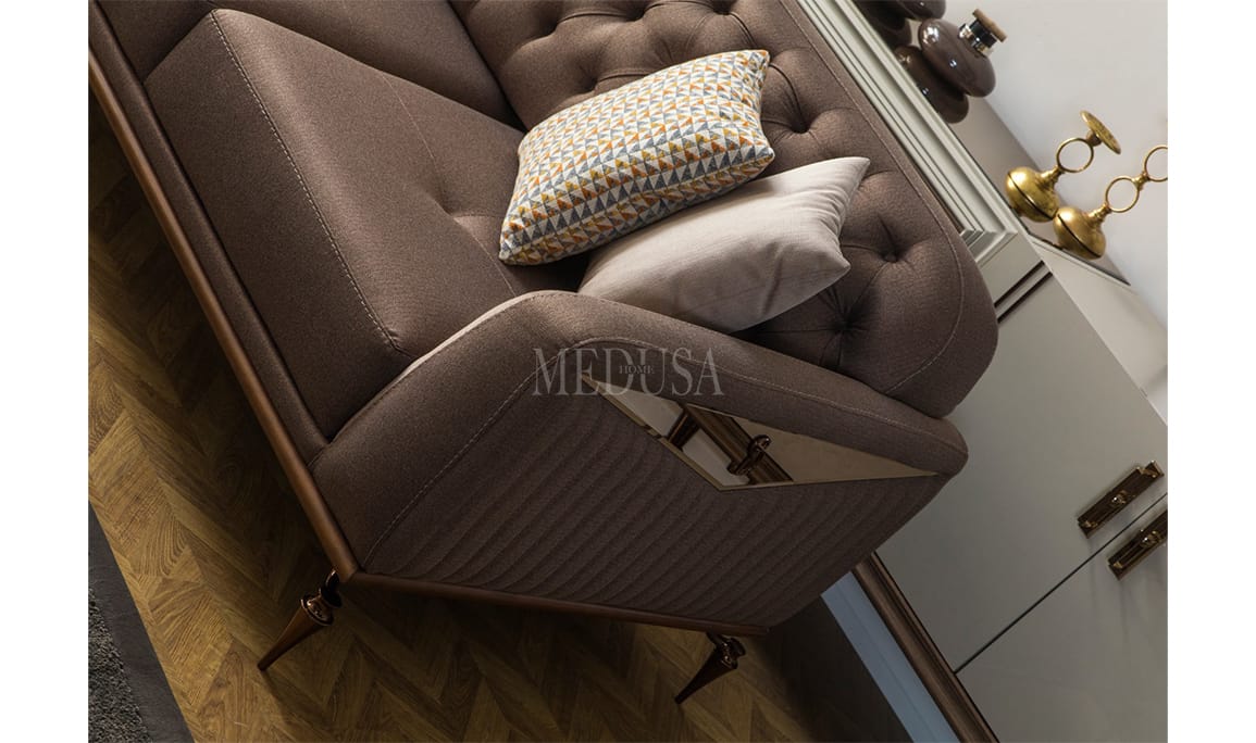Medusa Home Mobilya - Avensis Kahve Üçlü Koltuk