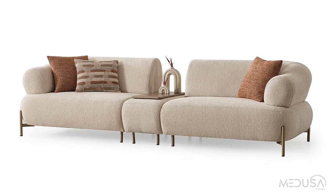 Medusa Home Mobilya - Avvio Sehpalı Üçlü Koltuk