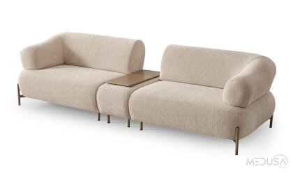 Medusa Home Mobilya - Avvio Sehpalı Üçlü Koltuk