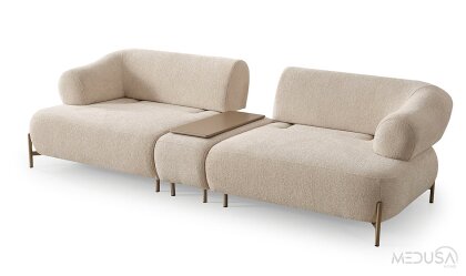 Medusa Home Mobilya - Avvio Sehpalı Üçlü Koltuk