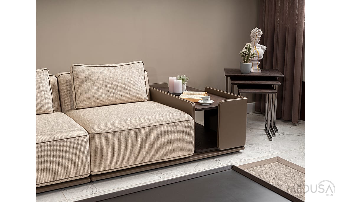 Medusa Home Mobilya - Azure Sehpalı Üçlü Koltuk