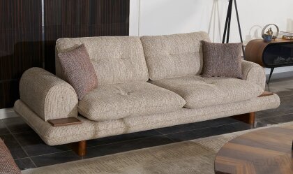 Medusa Home - Badem Krem Üçlü Koltuk Medusa Home - Badem Krem Üçlü Koltuk